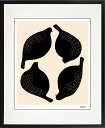 絵画 額装 デジタル版画 MEOMEO 「四羽の鳩」 四ッ切