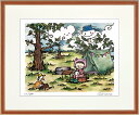 絵画 額装 デジタル版画 KANNA 「キャンプライフ」 四ッ切
