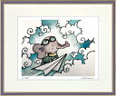 絵画 額装 デジタル版画 KANNA 「紙ヒコーキで」 四ッ切