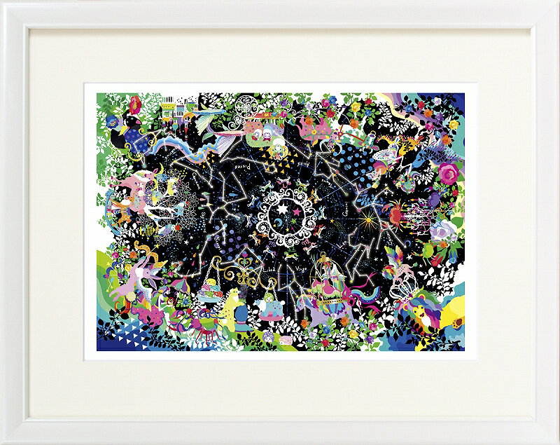 カタログ　パンフレット　リーフレットサイズ・シートサイズ:半切:約545X424mm 仕様・ジークレー版画、樹脂製額縁、2mm厚マット、UVカットアクリル、吊り金具、ケース 商品説明 ・ホラグチカヨの額装ポスターです。 ・人気の作品を厳選した作品集の中にある絵です。 ・納品にお時間がかかる場合があります。お急ぎの方は事前にこちらよりお問い合わせください。 ・額装品は生産の関係上、予告なく仕様が変更になる場合があります。 ・天然木のフレームは節や木目の出方が写真とは異なりますのでご了承ください。 ・各商品は限定数生産です。完売の際はご容赦ください。 ・商品写真と商品の実際の色が異なる場合がございます。またロットによっても若干の色の差異が発生致します。 ・受注生産のため、返品・交換はお受け出来ません。 ・商品到着後7日が過ぎた場合、如何なる理由にも対応致しかねます。あらかじめご了承ください。 ※壁面用取り付け金具は付属いたしません。必要な場合、こちらよりお選びください。(金具代別途申し受けます) ・掲載写真はサンプル画像です。・売り切れごめん。 ホラグチカヨ ・略歴 　イラストレーター/グラフィックアーティスト 　アパレルデザイナーとして洋服、テキスタイル、ファッションイラスト、広告などの経験を経て、フリーのイラストレーター、グラフィックアーティストとしての活動を開始。 　おんなのこ、植物、動物といった様々なモチーフが重なり合う鮮やかな色使いの個性的なグラフィックを得意としている。 　 　広告やプロモーション、商品パッケージ等へのイラストデザインの他、自身のグラフィックを用いた商品のオリジナルブランド[Kayo Horaguchi]展開中。 その他 ・このメーカーの額装絵画一覧を見る 運送費（消費税・梱包費等込み）・送料無料 ※弊社契約宅配会社で発送する場合 ※一回の発送で納品先が一箇所の場合、何点でも950円です。 ※但し離島・沖縄の場合は別途送料が発生することがございますのでお問合せください。 ・ご注文の合計金額が3万円以上の時は送料無料（※一回の発送で納品先が一箇所の場合 ※除く離島・沖縄） よく一緒に検討されている商品の一覧・名画一覧・洋画一覧・ヨーロッパ絵画一覧・版画一覧・絵画一覧商品名 ジークレー版画 額付き絵画 ホラグチカヨ 「12の星座を巡る木馬」 シートサイズ:半切:約545X424mm 仕様 ジークレー版画、樹脂製額縁、2mm厚マット、UVカットアクリル、吊り金具、ケース ・額装品は生産の関係上、予告なく仕様が変更になる場合があります。 ・天然木のフレームは節や木目の出方が写真とは異なりますのでご了承ください。 ・各商品は限定数生産です。完売の際はご容赦ください。 ・商品写真と商品の実際の色が異なる場合がございます。またロットによっても若干の色の差異が発生致します。 ・受注生産のため、返品・交換はお受け出来ません。 ・商品到着後7日が過ぎた場合、如何なる理由にも対応致しかねます。あらかじめご了承ください。 ※壁面用取り付け金具は付属いたしません。必要な場合、こちらよりお選びお伝えください。(金具代別途申し受けます) ・掲載写真はサンプル画像です。 ・売り切れごめん。