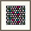 ジークレー版画 額装絵画 ホラグチカヨ 「Footmark dot Black」 350角