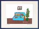 ジークレー版画 額装絵画 yoridono 「Life on the sofa」 太子
