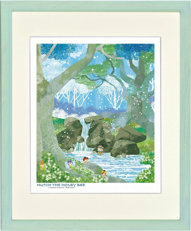 乐天商城 - 日本の名画 絵画 ジークレー版画 額装絵画 タツノコプロ はりたつお 昆虫物語 みなしごハッチ 「季節をつなぐ大五加葉黄蓮」 四ッ切・大全紙