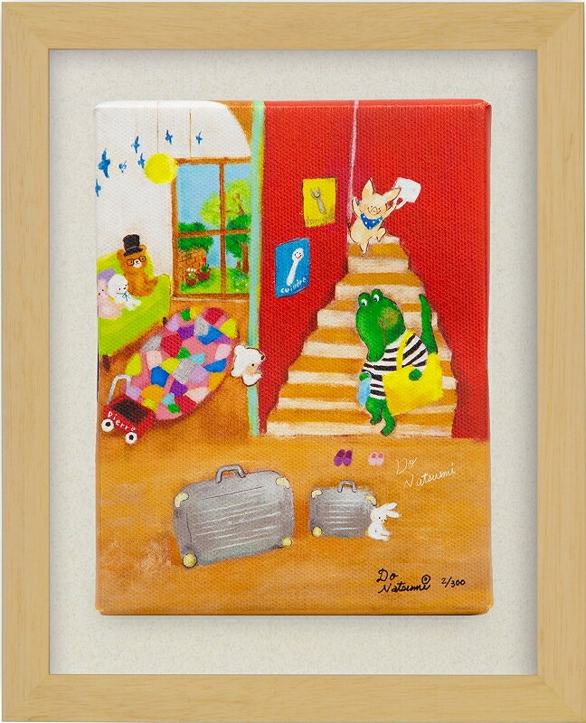 日本の名画 絵画 ジークレー版画 額装絵画 どうなつみ 「旅先ホテル」 インチ(キャンバスジグレー)