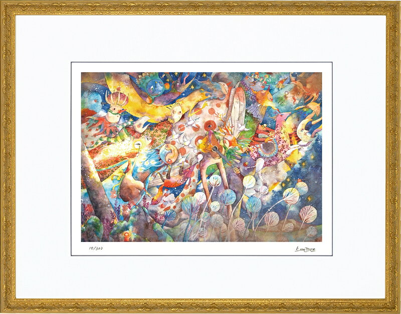 カタログ　パンフレット　リーフレット サイズ・シートサイズ:大衣:約509X394mm 仕様・ジークレー版画、木製額縁、2mm厚マット、UVカットアクリル、吊り金具、ケース 商品説明 ・松野和貴作の額装版画です。 ・人気の作品を厳選した作品集の中にある絵です。 ・納品にお時間がかかる場合があります。お急ぎの方は事前にこちらよりお問い合わせください。 ・額装品は生産の関係上、予告なく仕様が変更になる場合があります。 ・天然木のフレームは節や木目の出方が写真とは異なりますのでご了承ください。 ・各商品は限定数生産です。完売の際はご容赦ください。 ・商品写真と商品の実際の色が異なる場合がございます。またロットによっても若干の色の差異が発生致します。 ・受注生産のため、返品・交換はお受け出来ません。 ・商品到着後7日が過ぎた場合、如何なる理由にも対応致しかねます。あらかじめご了承ください。 ・掲載写真はサンプル画像です。・売り切れごめん。 運送費（消費税・梱包費等込み）・送料無料 ※但し離島・沖縄の場合は別途送料が発生することがございますのでお問合せください。商品名・ジークレー版画 額付き絵画 松野和貴 「飛び立て」 シートサイズ・大衣:約509X394mm 仕様・ジークレー版画、木製額縁、2mm厚マット、UVカットアクリル、吊り金具、ケース 商品説明・額装品は生産の関係上、予告なく仕様が変更になる場合があります。 ・天然木のフレームは節や木目の出方が写真とは異なりますのでご了承ください。 ・各商品は限定数生産です。完売の際はご容赦ください。 ・商品写真と商品の実際の色が異なる場合がございます。またロットによっても若干の色の差異が発生致します。 ・受注生産のため、返品・交換はお受け出来ません。 ・商品到着後7日が過ぎた場合、如何なる理由にも対応致しかねます。あらかじめご了承ください。 ※壁面用取り付け金具は付属いたしません。必要な場合、こちらよりお選びお伝えください。(金具代別途申し受けます) ・掲載写真はサンプル画像です。 ・売り切れごめん。