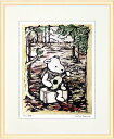 絵画 額装 デジタル版画 KANNA 「クマさんギター」 四ッ切