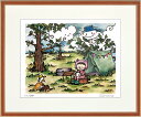 絵画 額装 デジタル版画 KANNA 「キャンプライフ」 四ッ切
