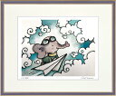 絵画 額装 デジタル版画 KANNA 「紙ヒコーキで」 四ッ切