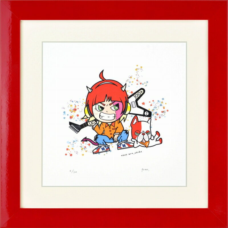 ジークレー版画 額装絵画 tomo. 「Devil's kids8」 300角