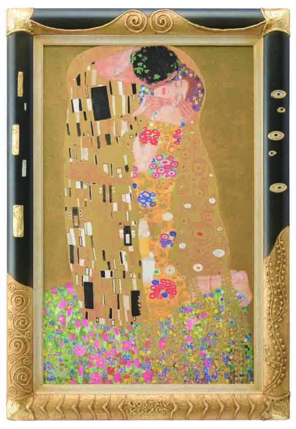 絵画 ジークレー版画 額装絵画 ハンドメイドアート クリムト「KISS」 A1002 -新品