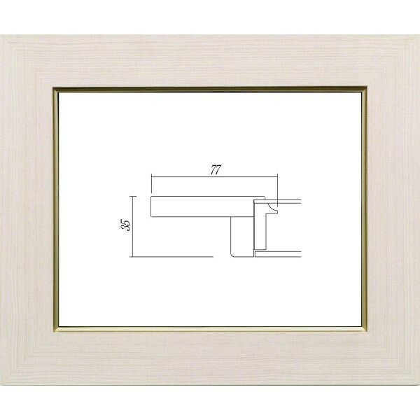 額縁 油絵額縁 油彩額縁 フレーム 木製 3467 UVカットアクリル付 サイズ F15号 ウッディホワイト 白
