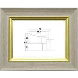 額縁　油絵/油彩額縁 木製フレーム UVカットアクリル付 3484N サイズ F6号 うす茶 ブラウン