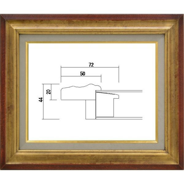 カタログ　パンフレット　リーフレット サイズ絵寸：約606X500mm用の額縁です。 材質木製 仕様本体・アクリル・吊金具・ケース付 商品説明・ご入金確認後、発送に平日で約2〜7日かかります。※壁面用取り付け金具は付属いたしません。必要な場...