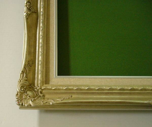 額縁 油絵額縁 油彩額縁 フレーム 成型フレーム アクリル付 9232N P12号 シルバー 銀 3