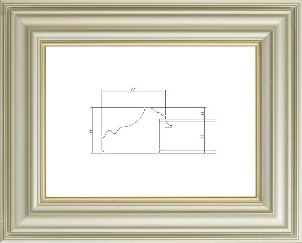 額縁 油絵額縁 油彩額縁 フレーム 樹脂製 3455N UVカットアクリル付 サイズ P30号 シャンペンゴールド