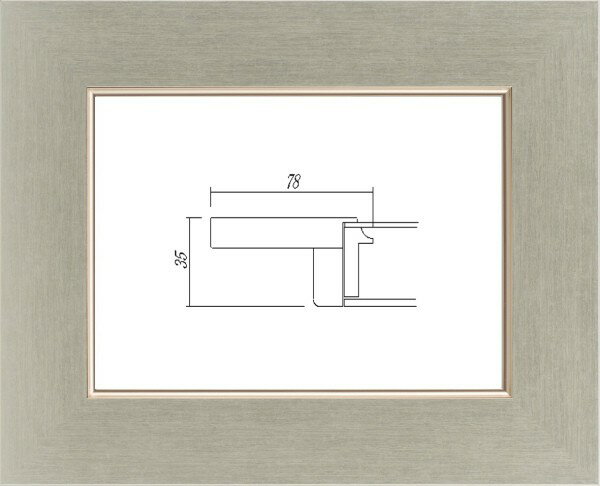 額縁 油絵額縁 油彩額縁 フレーム 木製 UVカットアクリル付 3463 サイズ F3号 シルバー