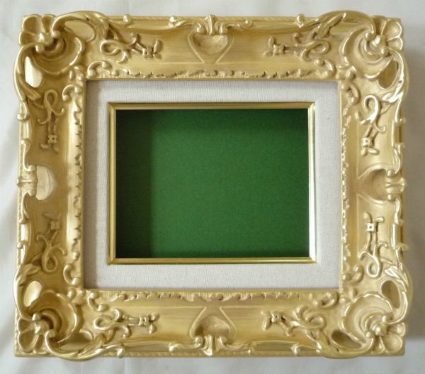 額縁　油絵/油彩額縁 成型フレーム アクリル付 7812 サイズ F4号 ゴールド 金