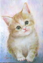 油彩画 洋画 (油絵額縁付きで納品対応可) SM 〜 F3号 「子猫2」 星野 歩