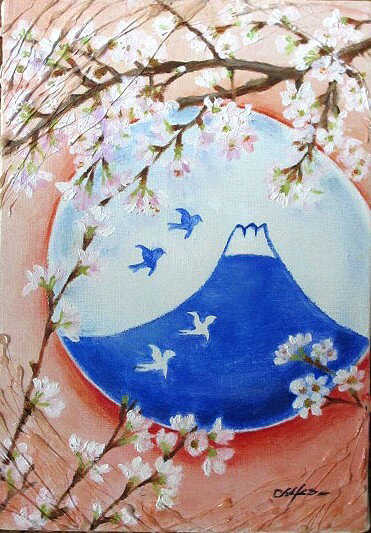 絵画をお探しなら必見！ 油彩画 洋画 (油絵額縁付きで納品対応可) F4 ～ F6 「さくら6」 内藤 千嘉 13,620円～