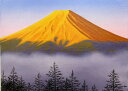 油彩画 洋画 (油絵額縁付きで納品対応可) F10 「紅富士」 朝隈 敏彦