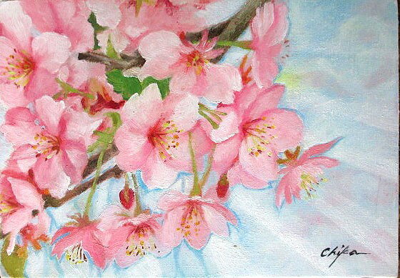 絵画をお探しなら必見！ 油彩画 洋画 (油絵額縁付きで納品対応可) SM ～ F6 「さくら5」 内藤 千嘉 13,620円～