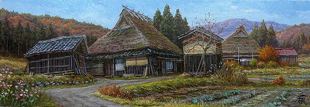 絵画をお探しなら必見！ 油彩画 洋画 (油絵額縁付きで納品対応可) WF6 ～ WF6 「晩秋 京都美山3」 猿渡 一根 19,430円～