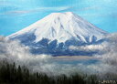油彩画 洋画 (油絵額縁付きで納品対応可) SM ~ P20号 「雲上の白富士」 大山 功