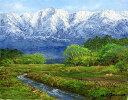 油彩画 洋画 (油絵額縁付きで納品対応可) SM ~ P20号 「立山連峰を望む」 小川 久雄