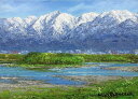 油彩画 洋画 (油絵額縁付きで納品対応可) SM ~ P20号 「立山連峰」 小川 久雄