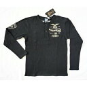 ノートン NORTON 長袖Tシャツ ヘンリーネック ワッフル編み 2つボタン 刺繍 XLサイズ ブラック 黒 -新品-送料無料