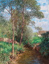 絵画 複製名画 キャンバスアート 世界の名画シリーズ アルフレード・ツォフ 「 小川のある晴れの景色 」 サイズ SM 〜 20号