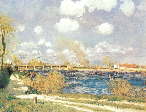 絵画 複製名画 キャンバスアート 世界の名画シリーズ シスレー 「ブージヴァル」 サイズ SM 〜 SM