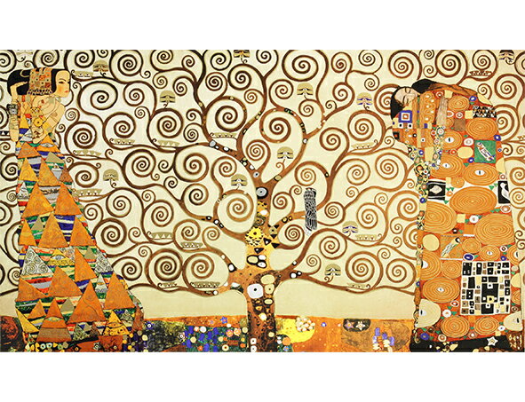 絵画 複製名画 キャンバスアート 世界の名画シリーズ グスタフ・クリムト 「 命の木 」 サイズ 3号