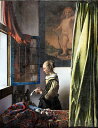 絵画 複製名画 キャンバスアート 世界の名画シリーズ ヨハネス・フェルメール 「 手紙を読む女性 」 サイズ SM 〜 25号