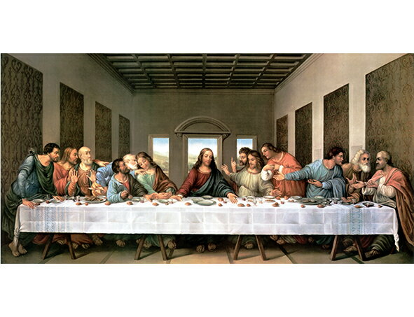 絵画 複製名画 キャンバスアート 世界の名画シリーズ レオナルド・ダ・ヴィンチ 「 最後の晩餐 」 サイズ 15号
