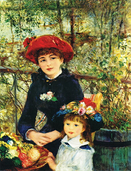 絵画 複製名画 キャンバスアート 世界の名画シリーズ ピエール・オーギュスト・ルノワール 「 テラスにて 」 サイズ SM 〜 10号