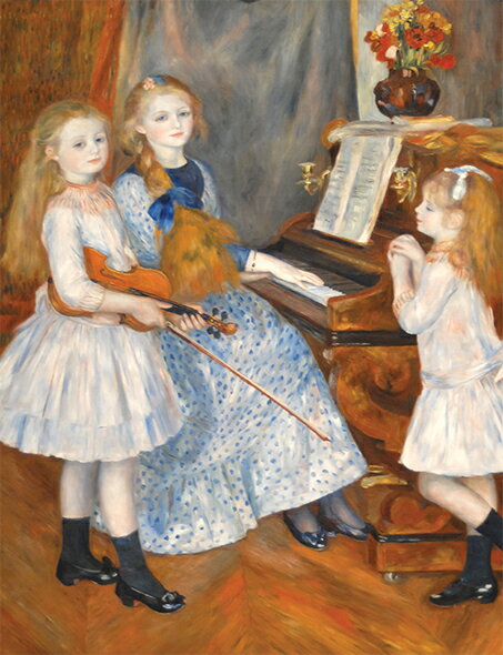 絵画 複製名画 キャンバスアート 世界の名画シリーズ ピエール・オーギュスト・ルノワール 「 メンデスの娘たち 」 サイズ 20号