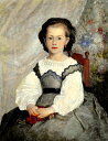 絵画 複製名画 キャンバスアート 世界の名画シリーズ ピエール・オーギュスト・ルノワール 「 小さな貴婦人 」 サイズ 10号
