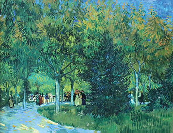 絵画 複製名画 キャンバスアート 世界の名画シリーズ ヴィンセント・ヴァン・ゴッホ 「 アルルの公園の道 」 サイズ 6号