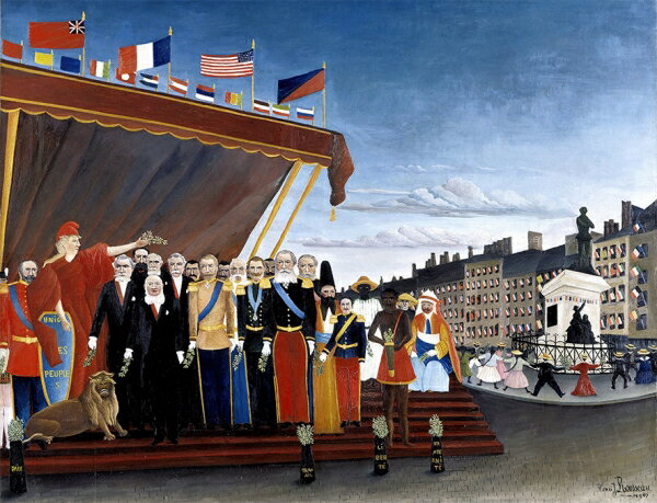 絵画 複製名画 キャンバスアート 世界の名画シリーズ アンリ・ルソー 「 外国列強の代表者 」 サイズ 10号