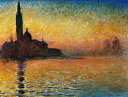 絵画 複製名画 キャンバスアート 世界の名画シリーズ モネ 「 ヴェネツィアの夕暮れ 」 サイズ SM 〜 12号