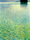絵画 複製名画 キャンバスアート 世界の名画シリーズ クリムト 「 アテーゼ湖 」 サイズ SM 〜 15号