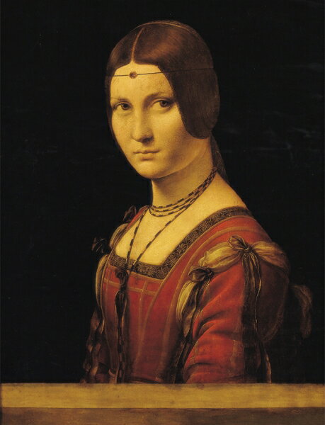 絵画 複製名画 キャンバスアート 世界の名画シリーズ ダ・ヴィンチ 「 ラ・ベル・ペロニエ 」 サイズ SM 〜 6号