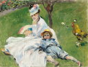 絵画 複製名画 キャンバスアート 世界の名画シリーズ ルノワール 「 モネ夫人と息子 」 サイズ 15号