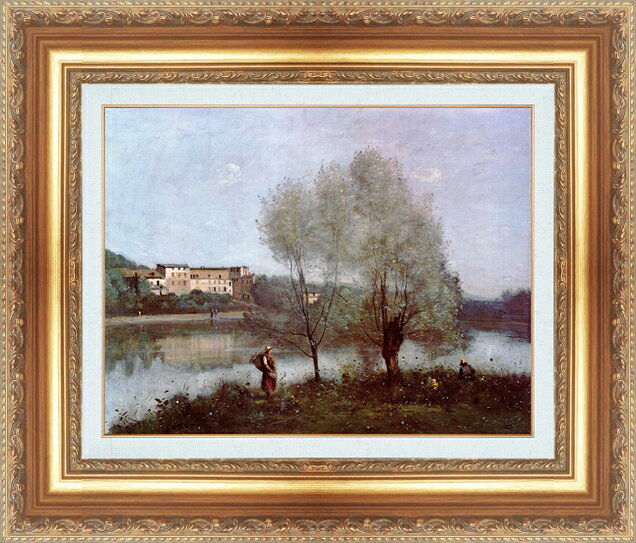 絵画 額縁付き 複製名画 世界の名画シリーズ ジャン・バティスト・カミーユ・コロー 「 ビルダブレ 」 サイズ SM ～ 12号