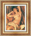 絵画 額縁付き 複製名画 世界の名画シリーズ ピエール・オーギュスト・ルノワール 「 眠る裸婦 」 サイズ 3号