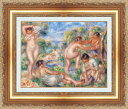 絵画 額縁付き 複製名画 世界の名画シリーズ ピエール・オーギュスト・ルノワール 「 浴女たち 」 サイズ SM 〜 12号
