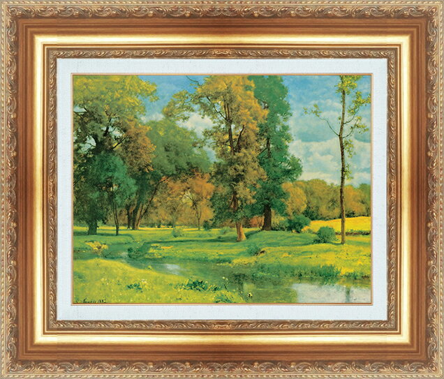 絵画 額縁付き 複製名画 世界の名画シリーズ ジョージ・イネス 「風景」 サイズ SM 〜 3号