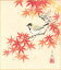 色紙（秋）中谷 文魚作画「紅葉」 色紙寸法24.2X27.2cm
