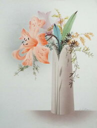 絵画 水彩画 「花 静物」 -L5 -新品-特価品